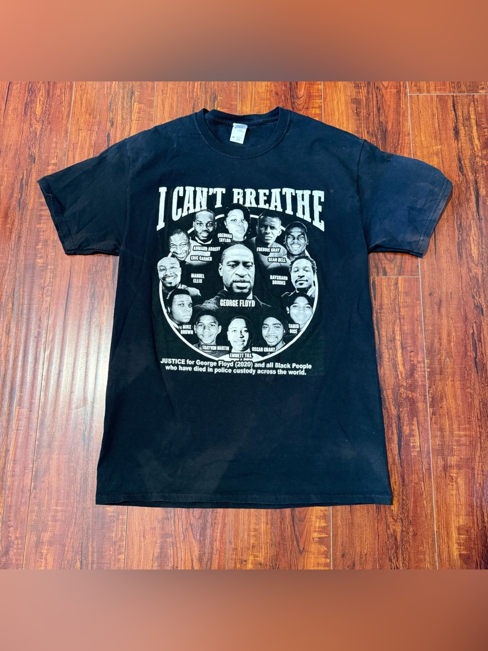 Black Lives Matter I Can’t Breathe Black T-Shirt Sz Medium In Mens Read Info Blw